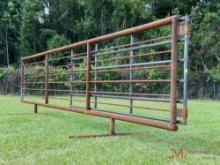 (1) NEW 24' FREE STANDING H.D PANEL W/12' SWING GATE