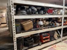 3 SHELVES OF VARIOUS PIPE FITTINGS, CONNECTORS, AND SEALS