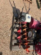2 MAN GAS POWERED AUGER WITH 2 BITS