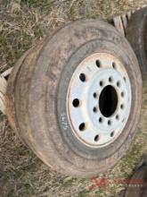 (2) 11R-24.5 TRUCK TIRES W/ ALCOA ALUMINUM WHEELS