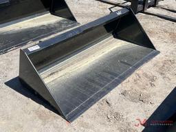 (1) NEW 66" SKID STEER QUICK ATTACH SMOOTH BUCKET