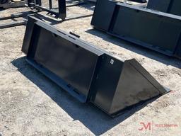 (1) NEW 66" SKID STEER QUICK ATTACH SMOOTH BUCKET