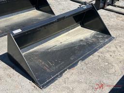 (1) NEW 66" SKID STEER QUICK ATTACH SMOOTH BUCKET