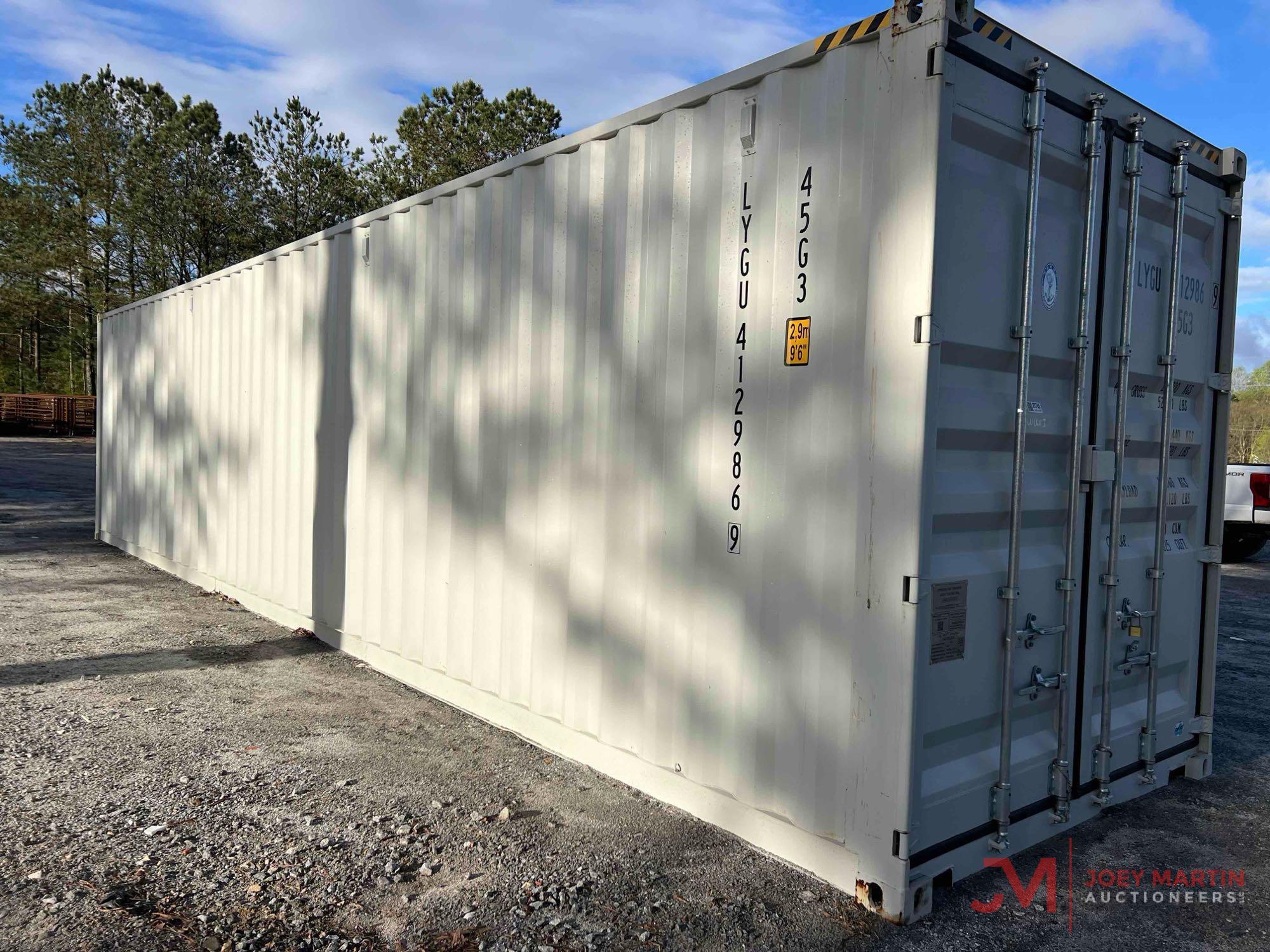 NEW 1-TRIP 40' SHIPPING CONTAINER, 4 SIDE DOORS