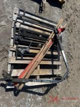 CONTENTS OF PALLET: BIKE RACK, TRIPOD, GRADE STICK