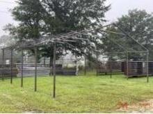 (1) 26' W X 24' L X 8' H GALVANIZED METAL BUILDING FRAME