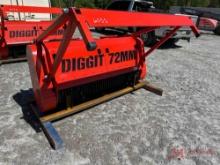 NEW DIGGIT 72 MM HYDRAULIC MULCHING HEAD SKID STEER ATTACHMENT