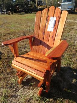 Amish Built Red Cedar Glider Chair
