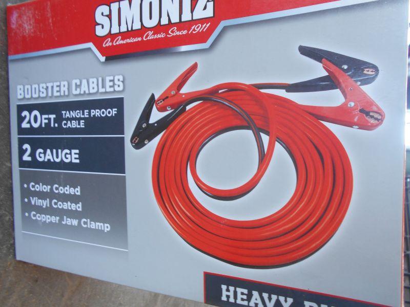 (6058)  Simoniz 20FT Heavy Duty  Booster Cables