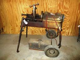 RIDGID PIPE THREADER ON CART,