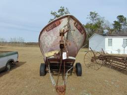 15' WOOD BOAT W/ 40HP EVINRUDE MOTOR