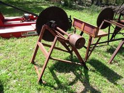 ANTIQUE CUT-OFF SAW WITH 24" BLADE,