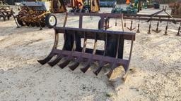 ROOT RAKE 60" SKID STEER QUICK ATTACH