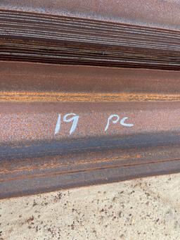 1168 - 19 - PIECES OF STEEL GUARD RAIL 24' LONG