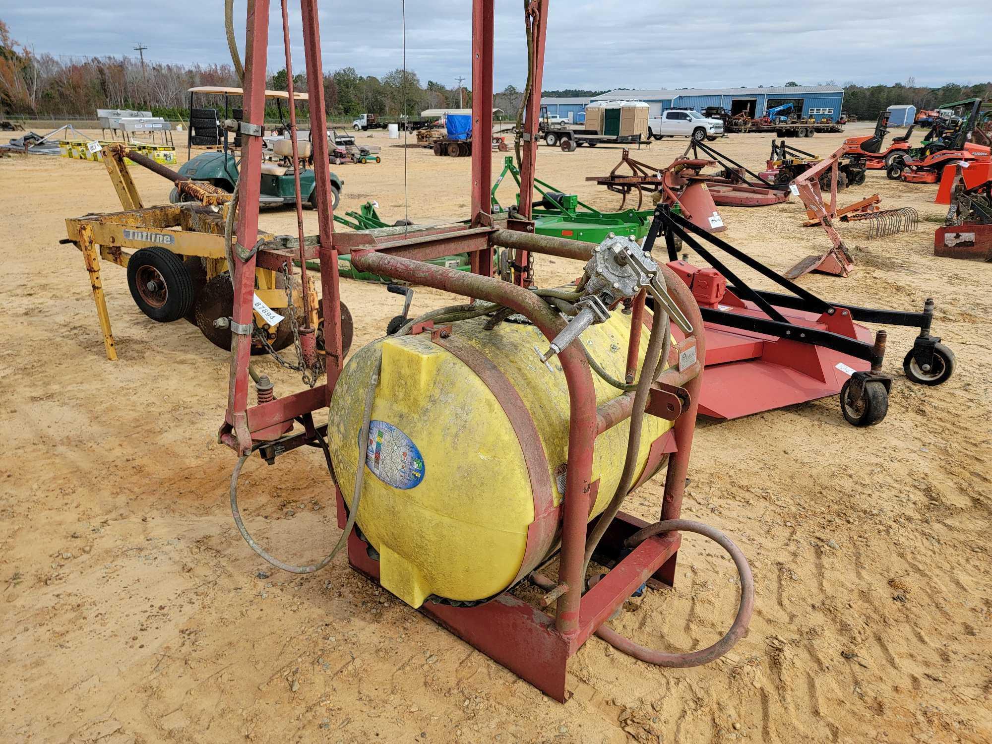 166 - BURROUGHS 55 GALLON 12 ROW SPRAYER