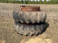 2655 - 2 TRACTOR TIRES AND RIMS