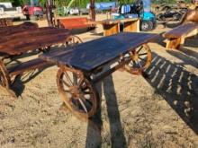 783 - ABSOLUTE - WAGON WHEEL TABLE