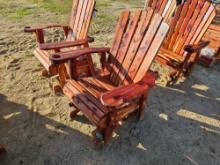 786 - ABSOLUTE - RED CEDAR ROCKER-GLIDER