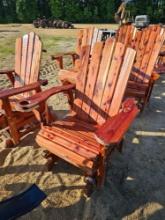 789 - ABSOLUTE - RED CEDAR ROCKER-GLIDER