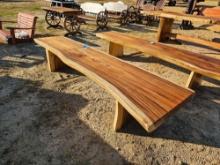 801 - ABSOLUTE - TEAK WOOD 8' BENCH