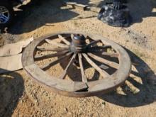 830 - ABSOLUTE - WOOD SPOKE WAGON WHEEL