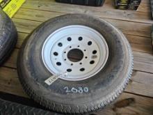 ABSOLUTE - ST235/80R16 TIRES AND 8 LUG RIM