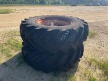 2 TIRES AND RIMS OFF ALLIS CHAMLER D21