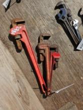 3 PIPE WRENCHES