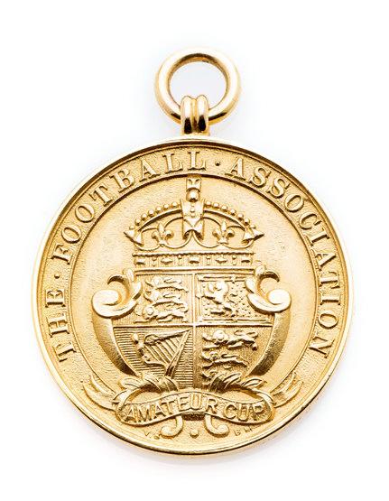 Football Association Amateur Cup winner's medal won by a South Bank FC play