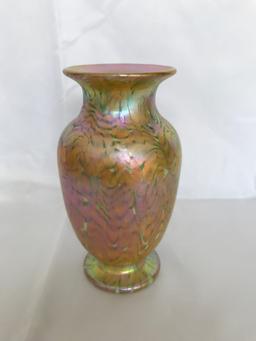 Quezal iridescent vase