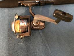 Polecat monopod rifle rest, Penn 1000 reel and Shimano FX 2602A pole