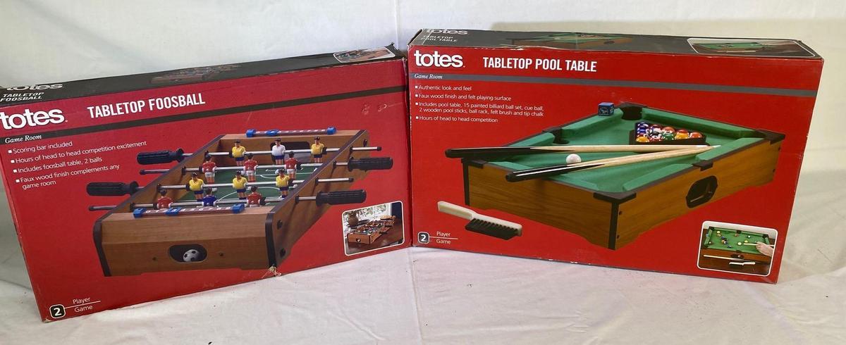 Totes table top foosball & table top pool games