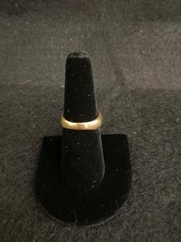 14K Men's ring (missing stone) and tie clip 8g total