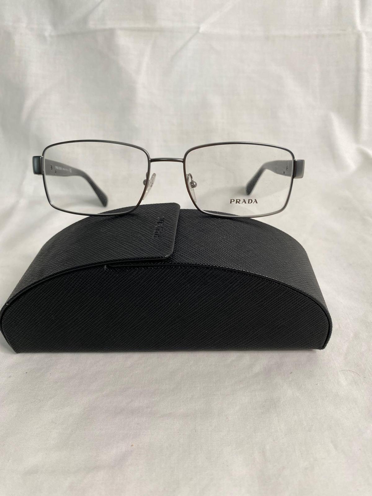 Prada VPR53R gun metal 54.17.140 men's eyeglass frames