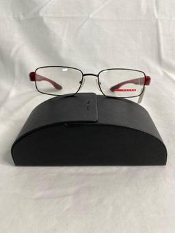 Prada VPS52E black burgundy 54.17.145 unisex eyeglass frames