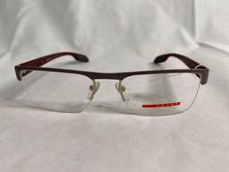 Prada VPS57E gray burgundy 51.17.145 men's eyeglass frames