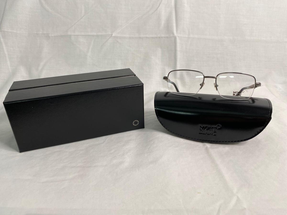 Mont Blanc MB534 silver 55.18.140 men's eyeglass frames