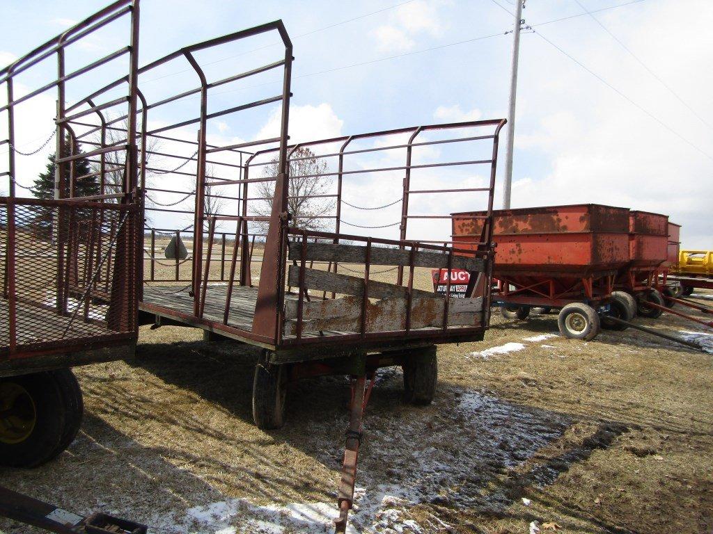 H&S 16' BALE RACK ON WAGON