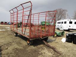 H&S 16' BALE RACK ON WAGON