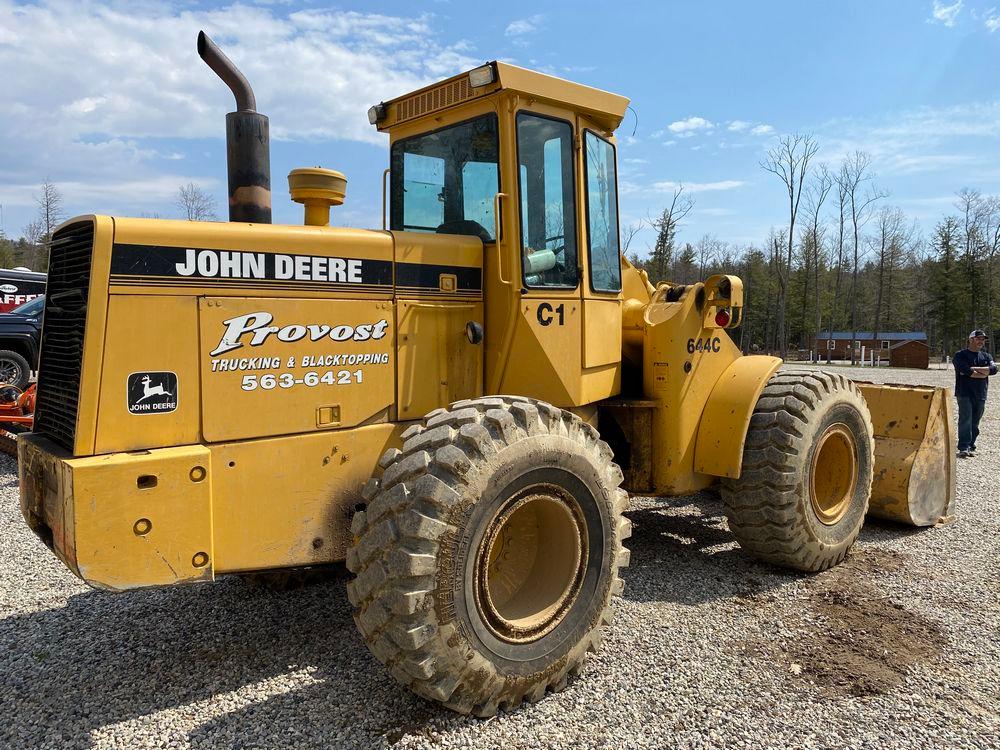 1994 John Deere #644c Articulating Rubber Tire Loader, 8' Bucket, Hrs: 9942, JD 6 Cylinder Diesel #