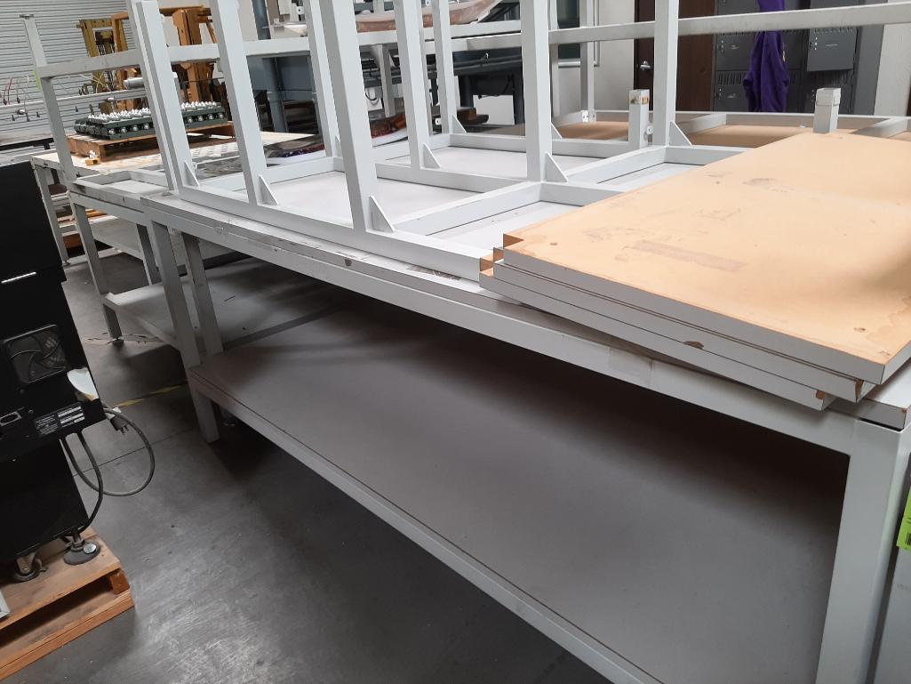 Heavy Duty Table with Shelf and Attached Parts