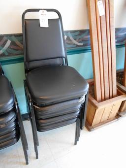 BLK. PADDED STACK CHAIRS