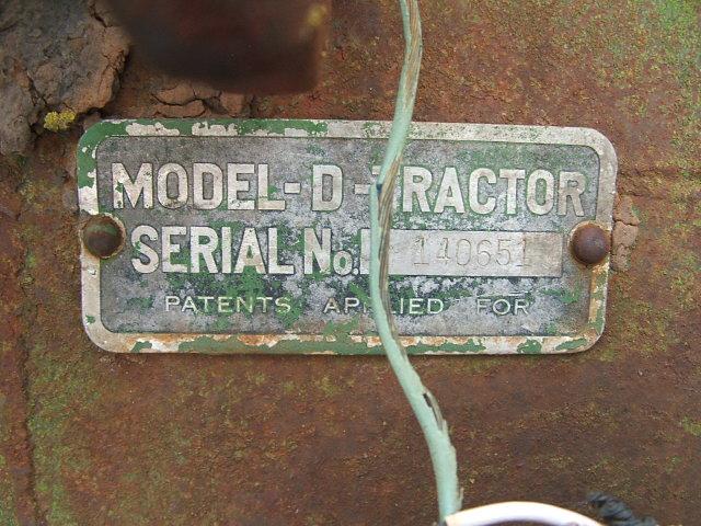 JD D TRACTOR SALVAGE