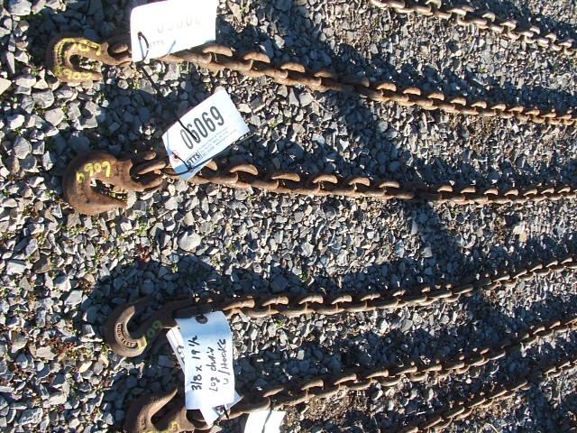 2) 3/8X19-1/2' & 20' LOG CHAINS WITH HOOKS
