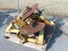 PALLET OF SWEEP PLOW CUTTERS & BRACKETS