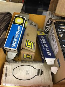 Box full of Long Life Misc Light Bulbs