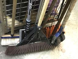 Lot of Yard tools- Rack, Edger, Brushes etc