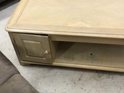 Blonde Wood Coffee Table with 2 end Tables