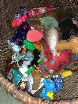 Basket with Kids Toys (Some are McDonalds Toys)