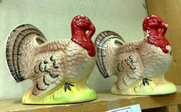 Pair Turkey Planters Japan